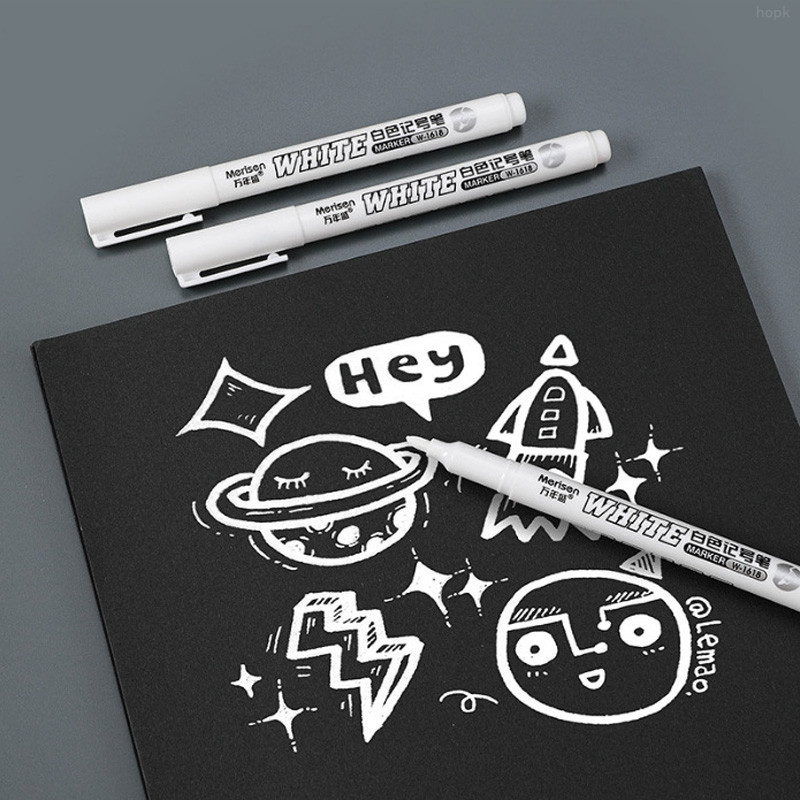 Marcator alb Vopsea cu alcool Uleioasă, rezistentă la apă, Pictura pentru anvelope, Pixuri Graffiti, Pix cu gel permanent pentru țesătură, Lemn, Piele Marker