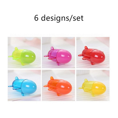 6 бр. Химикалки Mini Airplane Комплект 1,0 мм Химикалки Син цвят за писане Подарък за деца Канцеларски материали Офис Училище F135