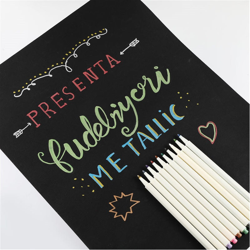 10kom Metalik Boja Četkica Marker Set Mekana Slika Crtanje Ruka Natpisi Kaligrafija Škola Doma DIY Art pribor A6965