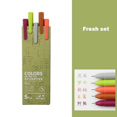 Set retro gel olovki u boji Multi Morandi Candy 0,5 mm kemijske olovke za crtanje u dnevniku, pisanje, školski pribor F248