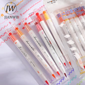 JIANWU 6 boja/set Dvoglavi pečat Mekana olovka Kreativna DIY Jednostavna flomaster olovka Akvarel olovka Pribor za studente