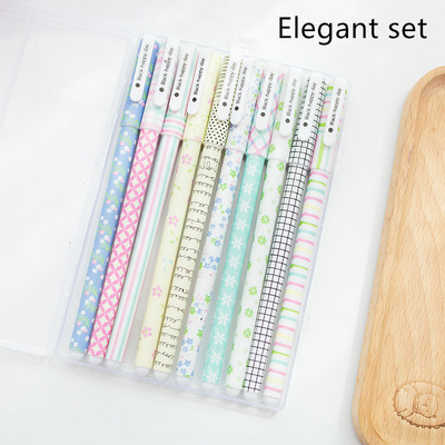 10 db/Lot Star tollkészlet Aranyos állati fekete tintás golyóstoll aláírás írószerekhez Irodai Iskolaszerek F366