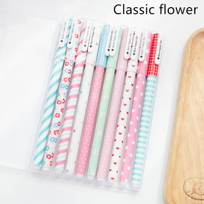 10 db/Lot Star tollkészlet Aranyos állati fekete tintás golyóstoll aláírás írószerekhez Irodai Iskolaszerek F366