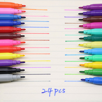 12/18/24 Color School Kids High Quality Colored Pen Art Watercolor Pen Brush Set Цветна химикалка Студентски подарък може да се пере