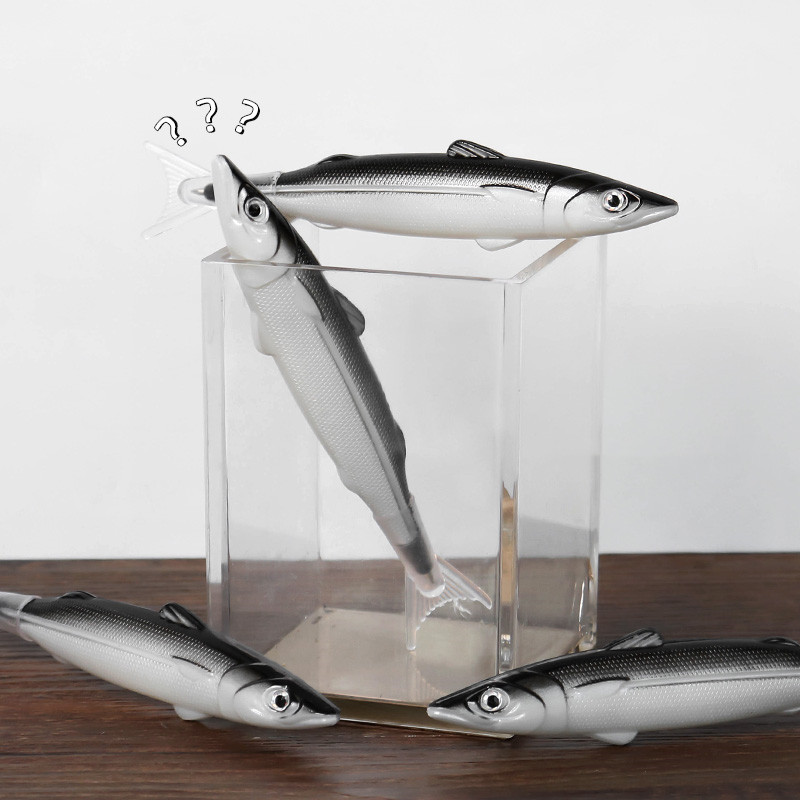 1db Vicces Fish Golyóstoll 0,5mm Roll Ball Fekete színes tinta íráshoz Újdonság Irodaszer Ajándék Iroda Iskola F7220