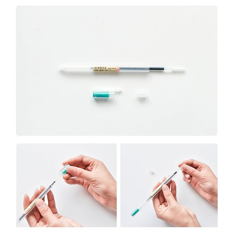 Set olovaka u boji od 12 komada za crtanje, pisanje, isticanje, marker, prozirni mat, 0,5 mm kemijska olovka, školski pribor F808