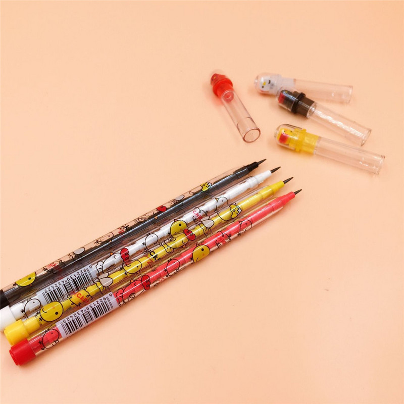 4 bucăți drăguț pui creioane fără ascuțire capac stilou HB plumb studenți pixuri de scris Papetarie școlară creion pentru copii rechizite de birou