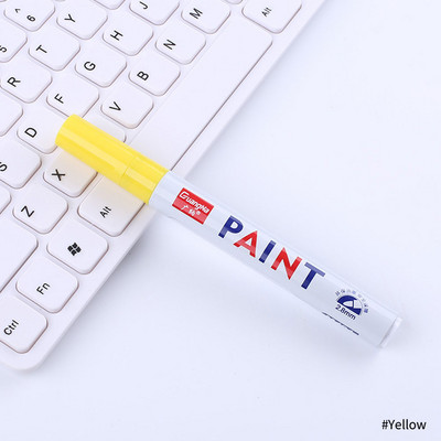 12 värvi veekindel fluorestsentspliiats Esiletõstja autorehvi rehvi turvise CD metallist värvi püsimarker Graffti õlised markerpliiatsid