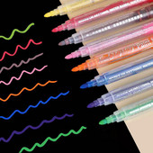 8/12 boja akrilne olovke markeri za slikanje na kamenu, kamen, keramika, staklo, drvo, platno, DIY izrada čestitki, umjetnički pribor