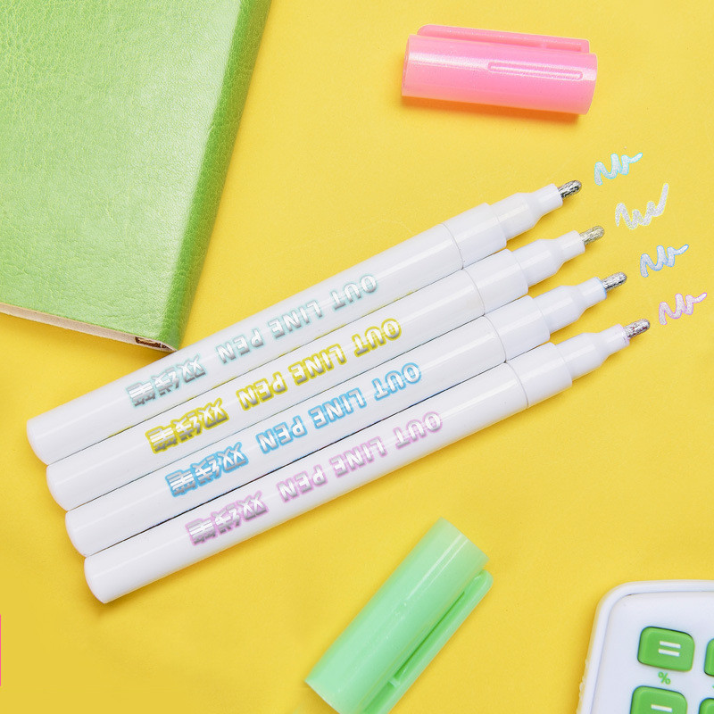 Umjetnička olovka s dvostrukim linijama u 8 boja DIY flomaster za grafite Marker Spomenar Dnevnik Poster Kartica Božićni dar