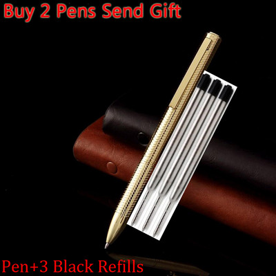 2023 Ново пристигане Луксозна метална химикалка Бизнес Мъжка Висококачествена химикалка за писане Купете 2 Изпратете подарък