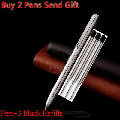 2023 Ново пристигане Луксозна метална химикалка Бизнес Мъжка Висококачествена химикалка за писане Купете 2 Изпратете подарък