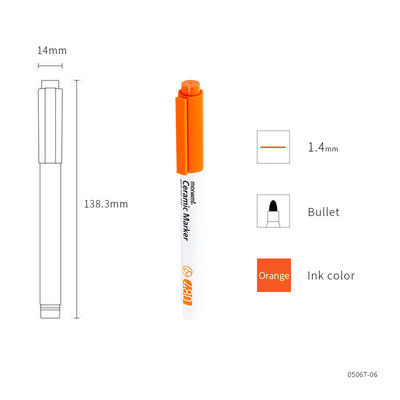 12 színű kerámia jelölőtoll, 1,4 mm-es hegyes Monami 480 barkácsoláshoz, kézműves ajándék rajzfestéshez GRAFFITI iskolai tanuló gyerekeknek ajándék F470