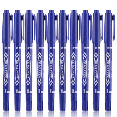 10 komada trajnih umjetničkih flomastera s dvostrukim vrhom Fine Point Vodootporne uljane crne plave crvene tinte Školski pribor za crtanje