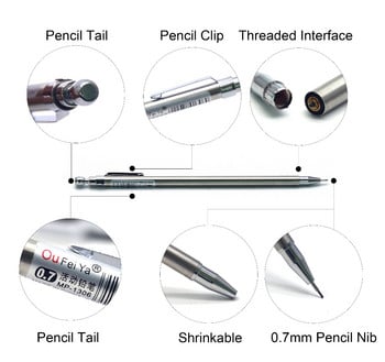 Guoyi K98 Stream Мини метален автоматичен молив Висококачествени офис ученически пособия Канцеларски материали Подаръчна писалка за училище 3 бр./лот