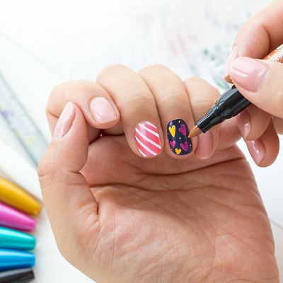 8-цветен маркер за рисуване на нокти Monami 1,7 мм фин непостоянен домашен маркер Направи си сам Декорация на боя за корейски канцеларски материали Подарък за момиче F472