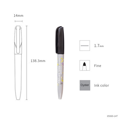 8 spalvų nagų dailės žymeklis Monami 1,7 mm plonas, nepastovus namų žymeklis dažų dekoravimas korėjietiškos raštinės reikmenys mergaitei F472