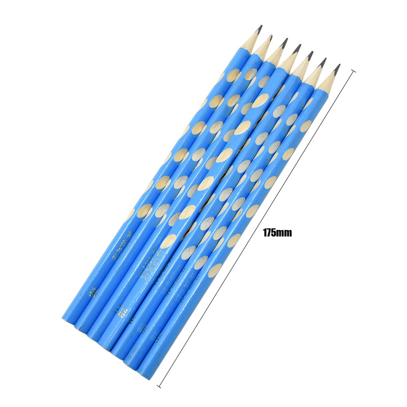 14Pcs Groove Slim Triangle Wooden Pencil Correction Writing Стандартни моливи Художествени канцеларски материали Студентски офис консумативи