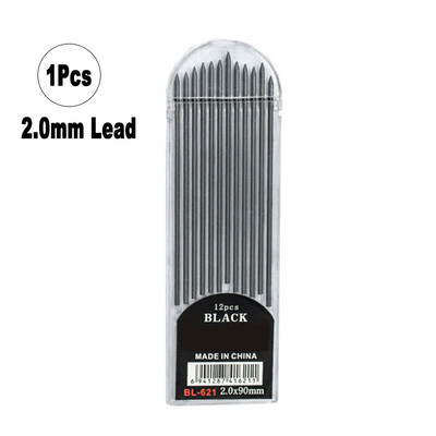 Metalna mehanička olovka od nehrđajućeg čelika 2,0 mm crna 2B olovka za umjetnost Sktech Crtanje Stolarija Dizajn Ured Školsko pisanje