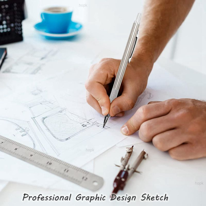 Set de creioane mecanice de 2,0 mm 2B Creioane automate pentru elevi Gri/culoare Mine de pixuri de școală Rechizite de birou Kawaii