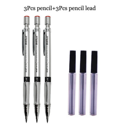 Set mehaničkih olovaka od 2,0 mm 2B automatske olovke s dopunama u boji/crne boje za nacrte crteža, pisanje, izradu, umjetničke skice