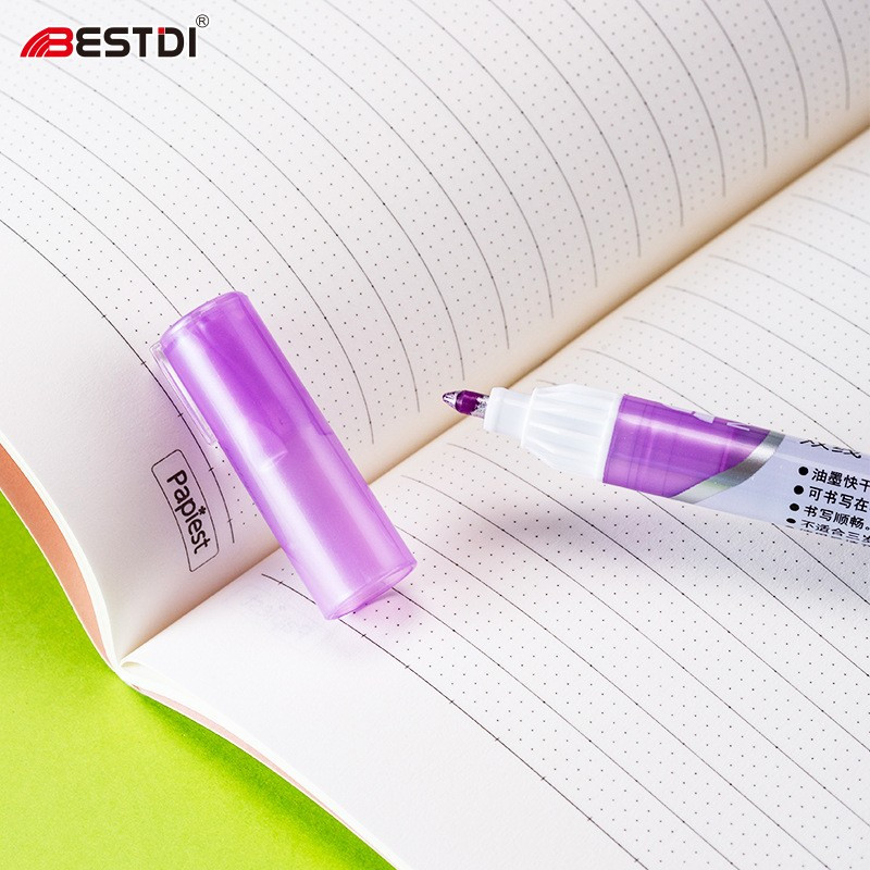 8 цвята/комплект Метални двойни линии Арт маркери Акрилна писалка за изходна линия Канцеларски артикули Химикалки за рисуване Скрапбукинг от Kevin&sasa Crafts