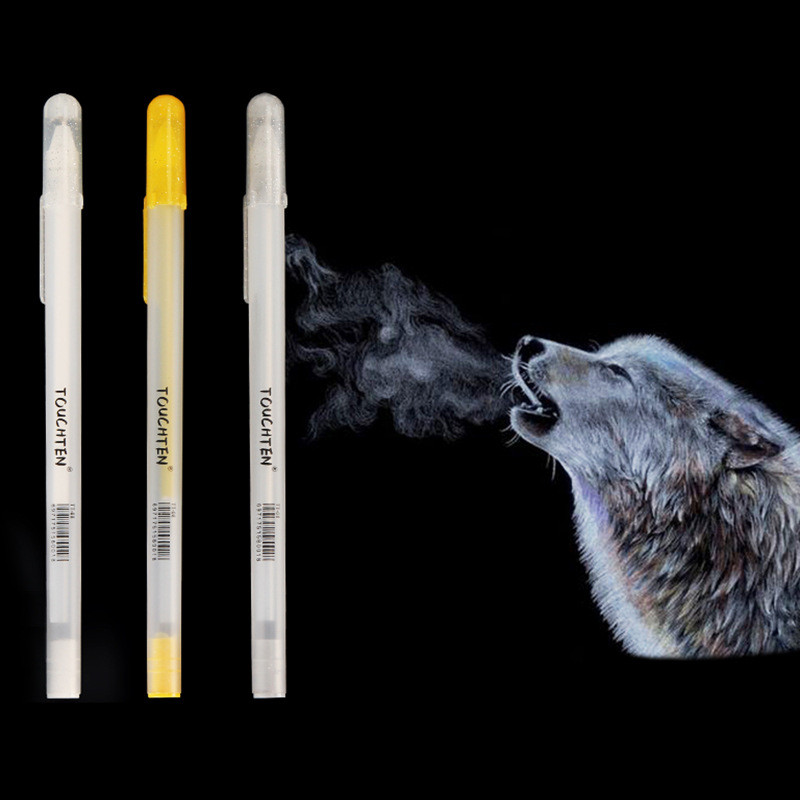 Touchten zlatna/srebrna/bijela visokosjajna olovka s bojom crna kartica ručno oslikani marker za ispravljanje kuka olovka s crtom