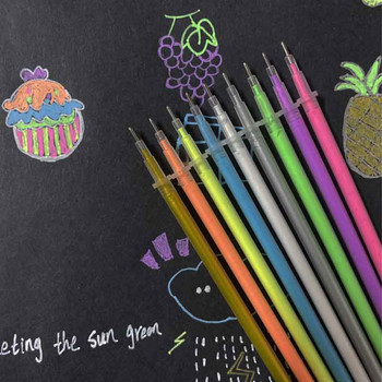 18 бр./компл. маркери и хайлайтери писалка 9 цвята бляскава бяла гел химикалка за книжки за оцветяване дневници рисуване художествени маркери