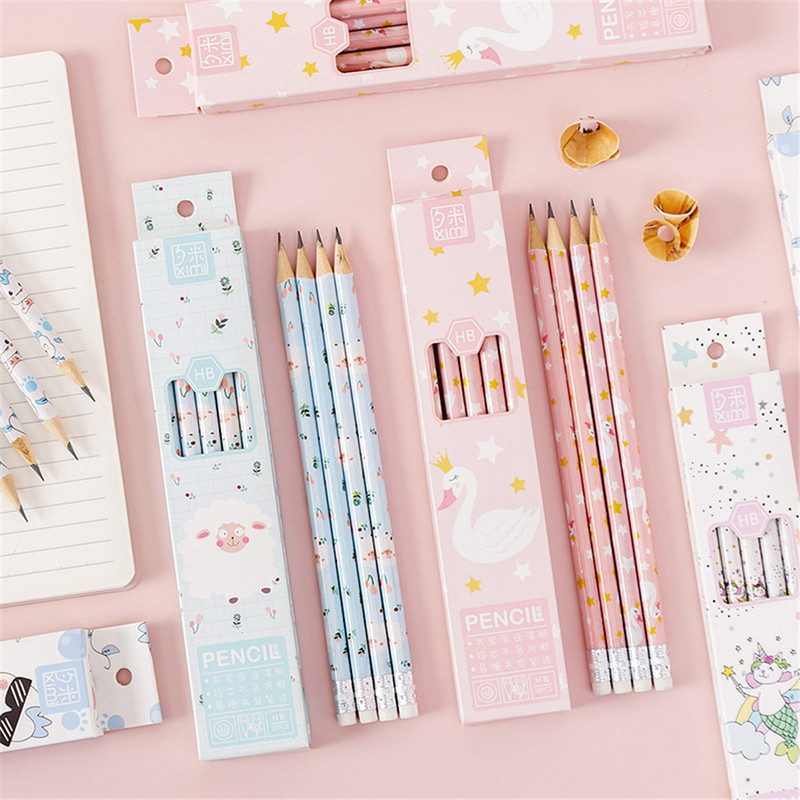 10 vnt/rinkinys Mieli animacinių filmų pieštukai su ausimis HB Lead Piešimo piešimo pieštukas moksleiviams Rašomas rašomasis rašiklis vaikams