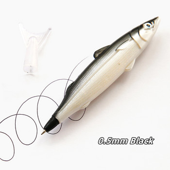 1 τεμ Funny Fish Ballpoint Pen 0,5mm Roll Ball Black Color Ink for Writing Creative Gationery Office School A7220