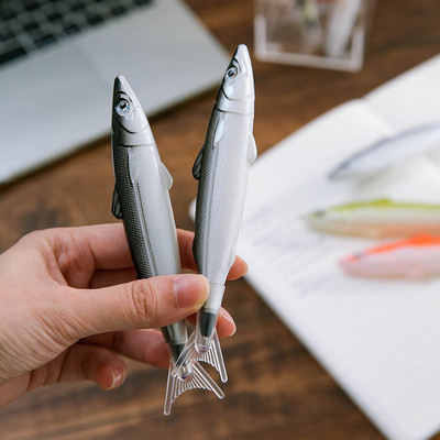 1db Funny Fish golyóstoll 0,5 mm-es tekercses golyós fekete színes tinta íráshoz Kreatív Irodaszerek Irodai Iskola A7220