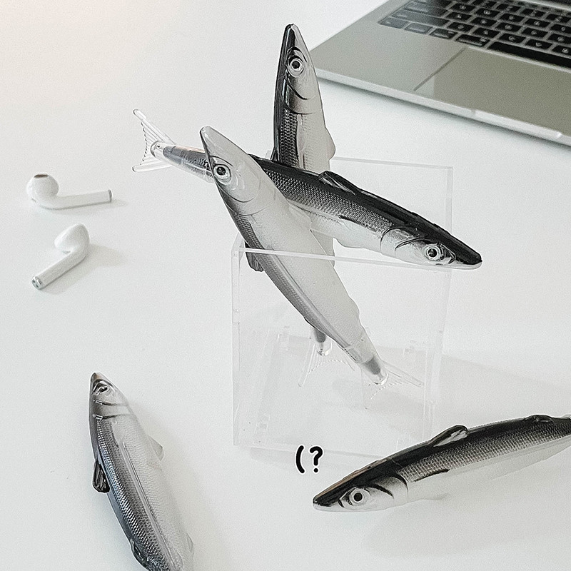 1 бр. Химикалка със забавна риба, 0,5 мм, ролна топка, черно цветно мастило за писане, креативни канцеларски материали, офис училище A7220