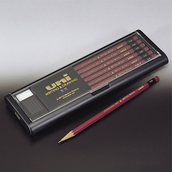 1бр Япония UNI 1887 живопис скица тест молив тест за твърдост молив напреднал тест за червено дърво ръчно рисувани студентски инструменти за рисуване