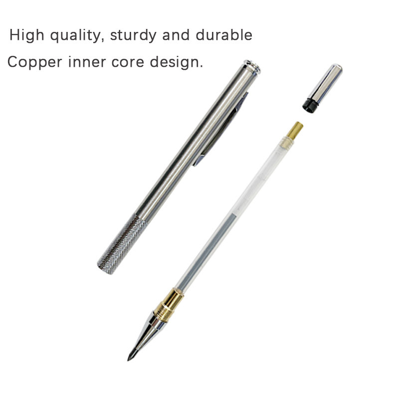 Prabangus 3,0 mm metalinis mechaninis pieštukas su juodu / raudonu 2B laidais Profesionalus meninis piešimas eskizas, kūrimas, automatiniai pieštuko įrankiai