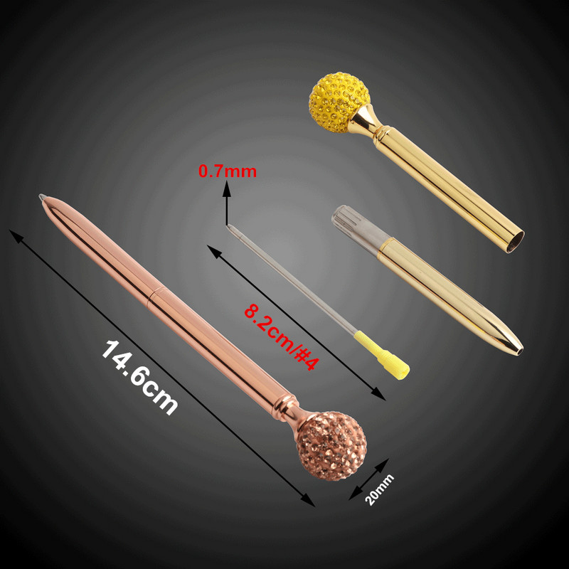 1 KOM GENKKY Kawaii Crystal kemijska olovka šarena 15 boja crno/plavo punjenje Kreativni roman Studentski dar i uredski pribor