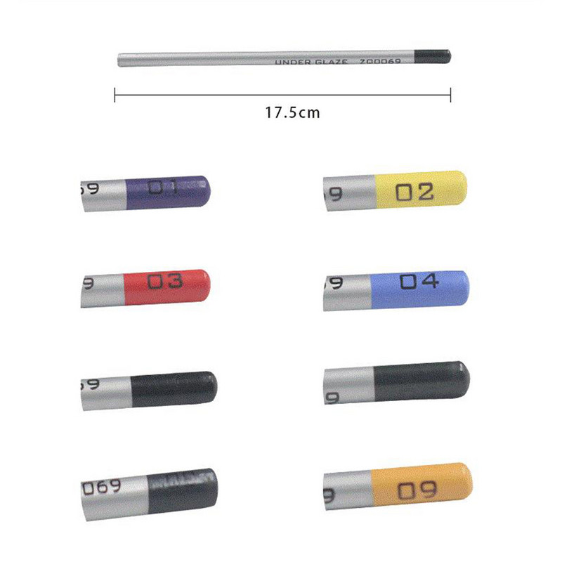 Pottery Art Underglaze Spalvoti pieštukai Keraminiai „pasidaryk pats“ rankomis dažyta kabliuko linija