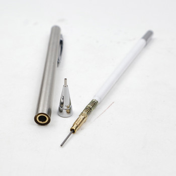 2 бр./лот метален механичен молив 2B 0,9 mm висококачествен сребърен автоматичен молив за професионално рисуване Консумативи за писане