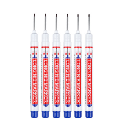 6 komada bijele olovke za označavanje s vrhom duge 20 mm, uljane duboke rupe, ukrasna pločica za obradu drveta, višenamjenska za kameno drvo, metal, staklo