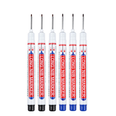 6 komada bijele olovke za označavanje s vrhom duge 20 mm, uljane duboke rupe, ukrasna pločica za obradu drveta, višenamjenska za kameno drvo, metal, staklo