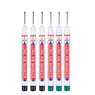 6 komada bijele olovke za označavanje s vrhom duge 20 mm, uljane duboke rupe, ukrasna pločica za obradu drveta, višenamjenska za kameno drvo, metal, staklo