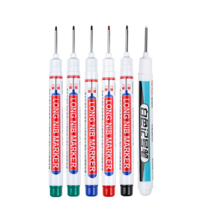 6 komada bijele olovke za označavanje s vrhom duge 20 mm, uljane duboke rupe, ukrasna pločica za obradu drveta, višenamjenska za kameno drvo, metal, staklo