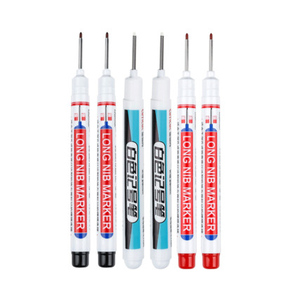 6 komada bijele olovke za označavanje s vrhom duge 20 mm, uljane duboke rupe, ukrasna pločica za obradu drveta, višenamjenska za kameno drvo, metal, staklo