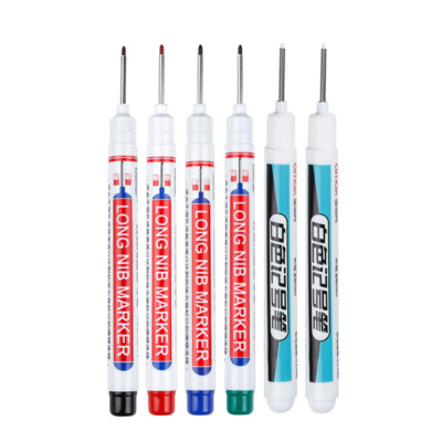 6 komada bijele olovke za označavanje s vrhom duge 20 mm, uljane duboke rupe, ukrasna pločica za obradu drveta, višenamjenska za kameno drvo, metal, staklo