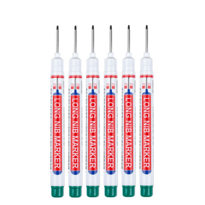 6 komada bijele olovke za označavanje s vrhom duge 20 mm, uljane duboke rupe, ukrasna pločica za obradu drveta, višenamjenska za kameno drvo, metal, staklo