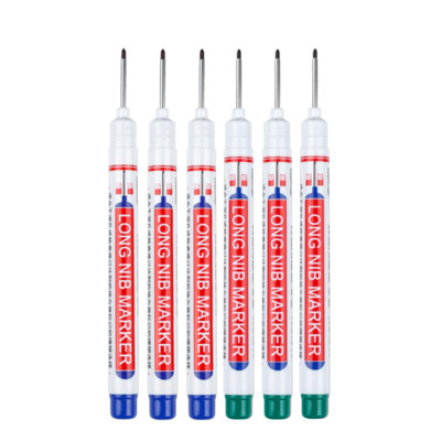 6 komada bijele olovke za označavanje s vrhom duge 20 mm, uljane duboke rupe, ukrasna pločica za obradu drveta, višenamjenska za kameno drvo, metal, staklo