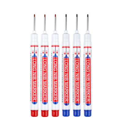 6 komada bijele olovke za označavanje s vrhom duge 20 mm, uljane duboke rupe, ukrasna pločica za obradu drveta, višenamjenska za kameno drvo, metal, staklo