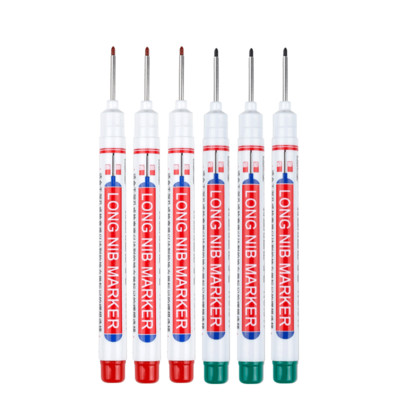 6 komada bijele olovke za označavanje s vrhom duge 20 mm, uljane duboke rupe, ukrasna pločica za obradu drveta, višenamjenska za kameno drvo, metal, staklo