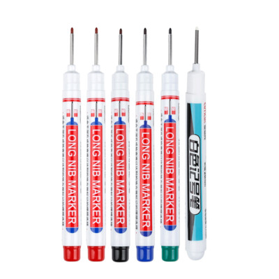 6 komada bijele olovke za označavanje s vrhom duge 20 mm, uljane duboke rupe, ukrasna pločica za obradu drveta, višenamjenska za kameno drvo, metal, staklo