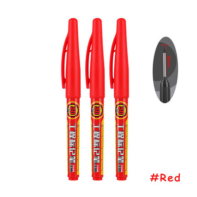 JIKUN 3kom/Set 30 mm duge glave markera Dekoracija za drvo za kupaonicu Višenamjenske markere s dubokim rupama crna/crvena/plava tinta