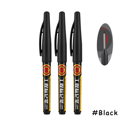 JIKUN 3kom/Set 30 mm duge glave markera Dekoracija za drvo za kupaonicu Višenamjenske markere s dubokim rupama crna/crvena/plava tinta